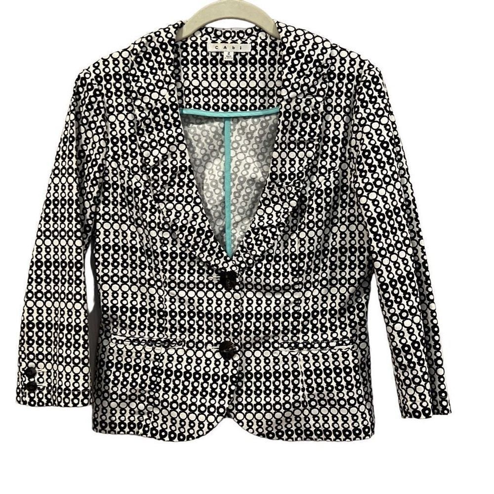 Cabi Black & white stretch blazer jacket Sz.2